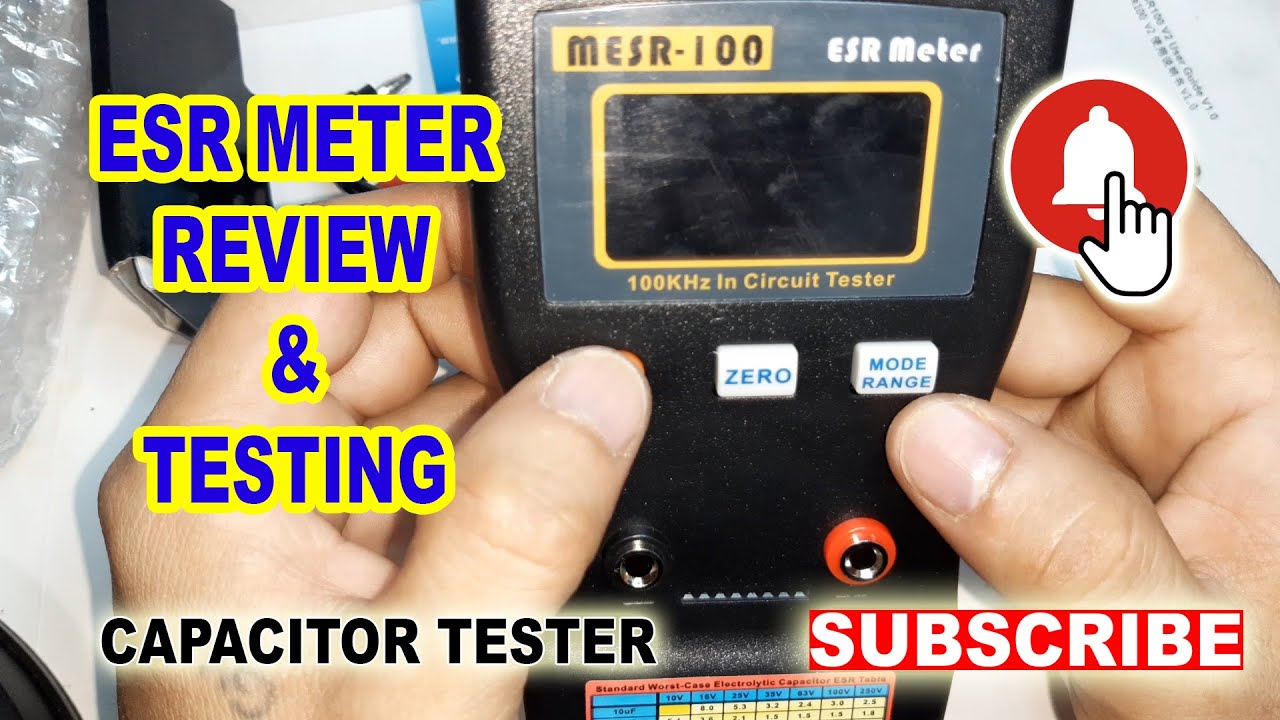 CAPACITOR TESTER : MESR-100 ESR METER REVIEW AND TESTING