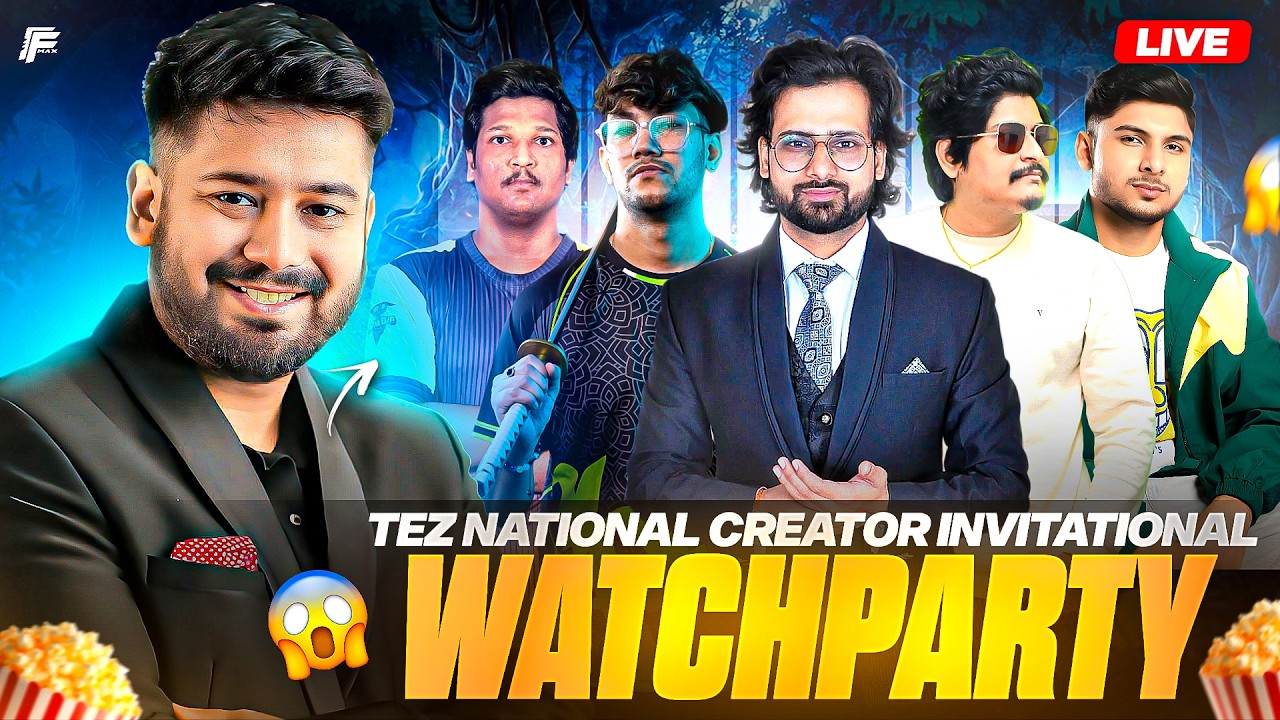 Mega Watch Party 🔴 TEZ invitational with rocky mamu #gyangaming #freefire #freefirelive
