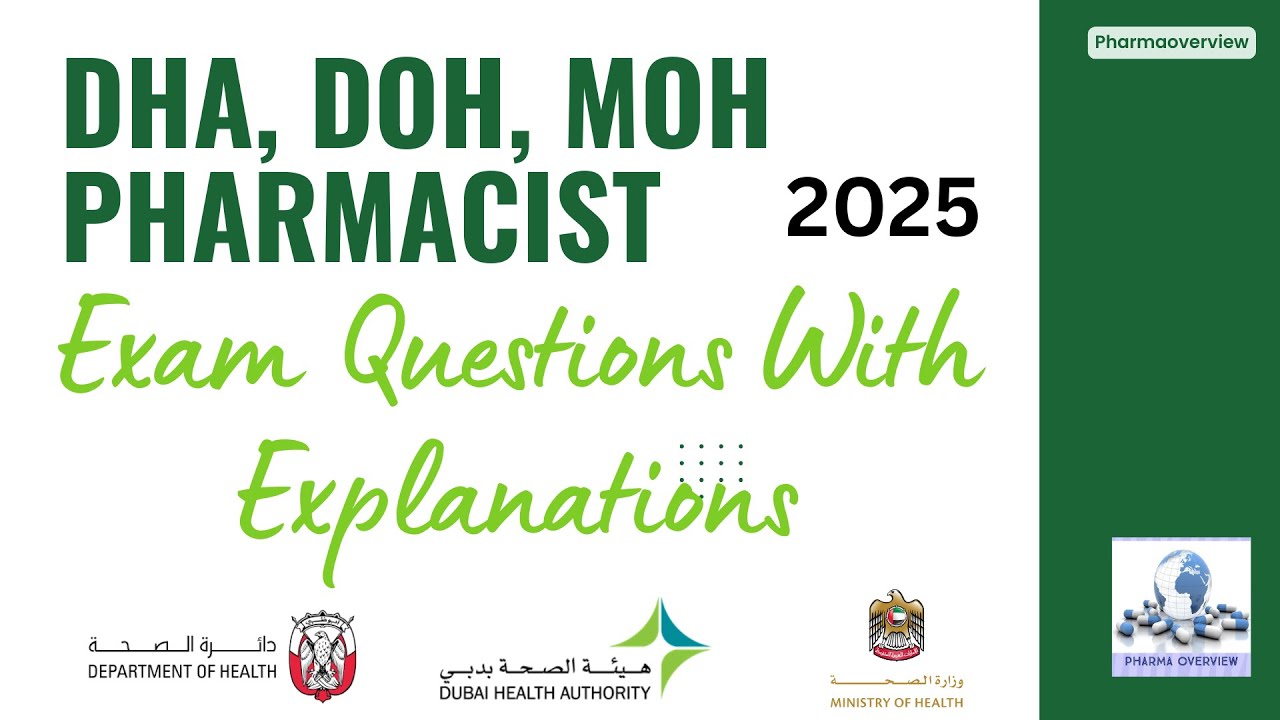 DHA, MOH, DOH Pharmacist exam questions with answers