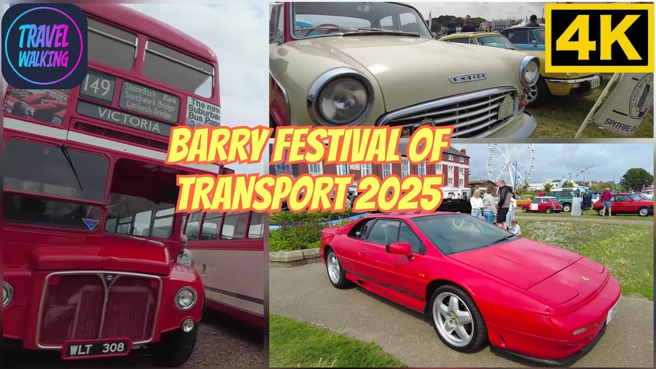 Barry Island Festival of Transport 2025 | 4K Tour of Classic Cars & Buses