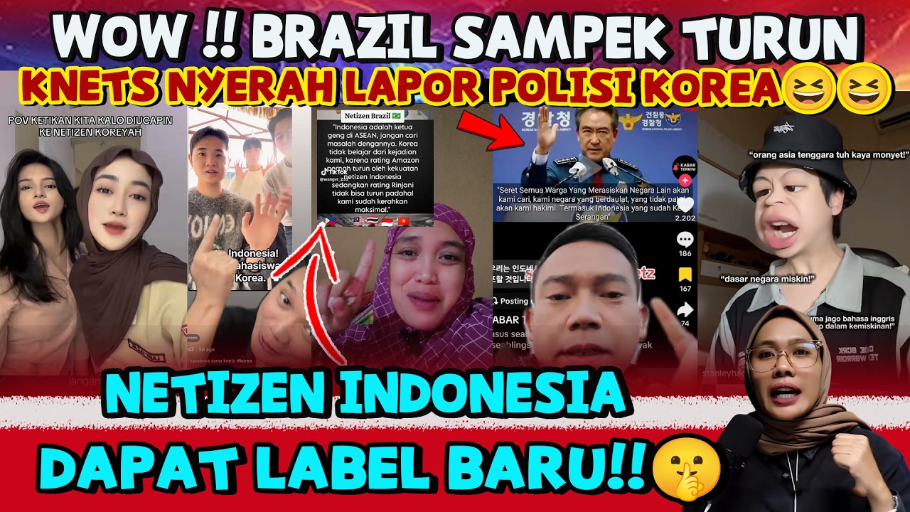 TAK ADA KATA REDA‼️NETIZEN KOREA DIPERINGATKAN BRAZIL--NETIZEN INDO DINOBATKAN KETUA GENG