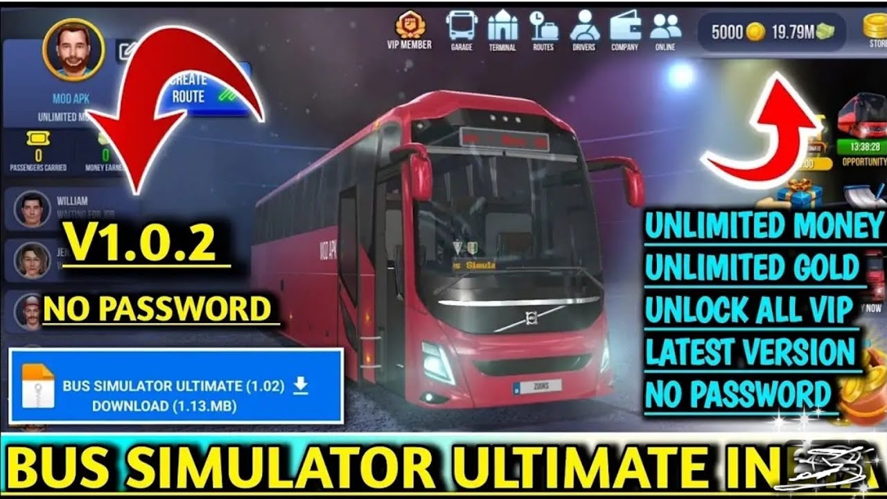 bus simulator  ultimate  unlimited money  and gold new version
