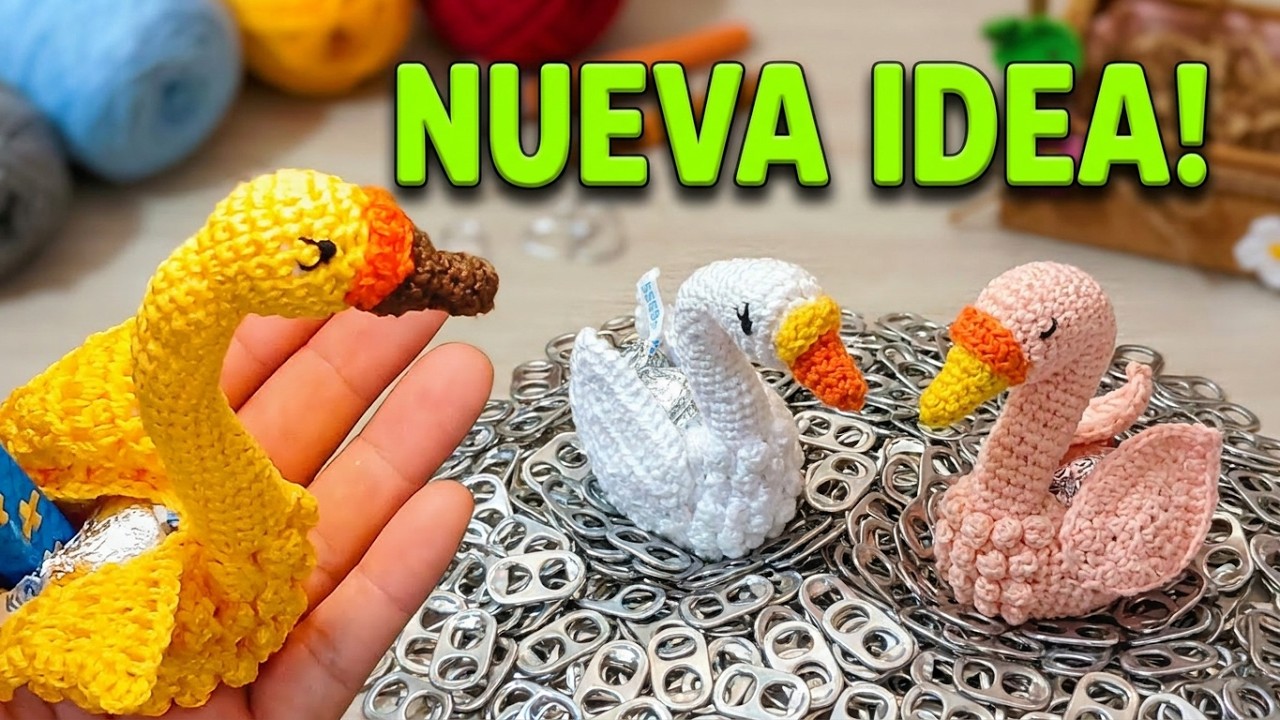 TEJI ESTOS CISNES USANDO MIS ANILLAS DE LATAS (opcional)