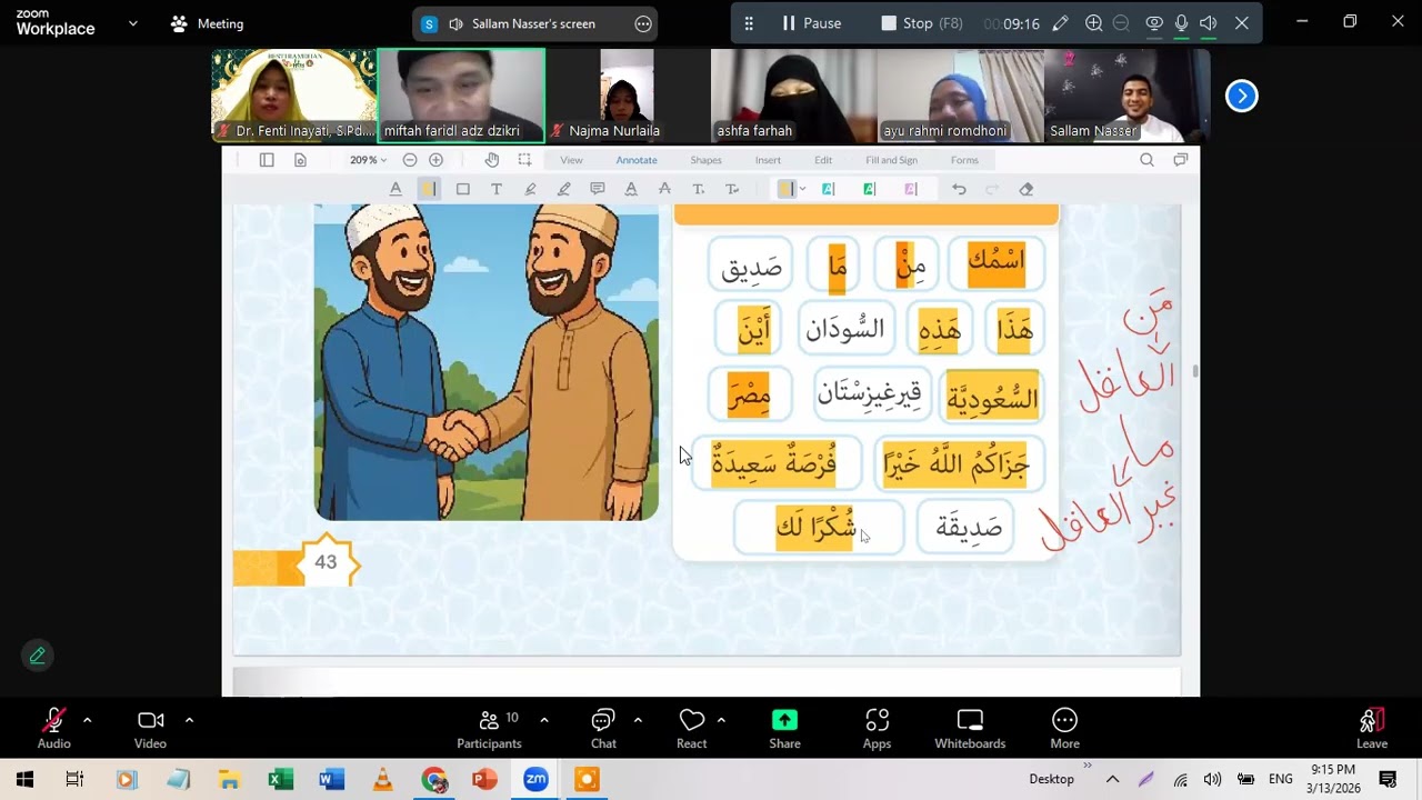 Belajar Bahasa Arab Pert ke 4 syekh Sallam Nasser