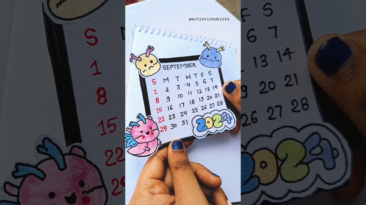 SEPTEMBER! 💗🌟🌸🌺 what's your birthday month ?? #calendar #diy #craft #stickers #cute #ytshorts #art