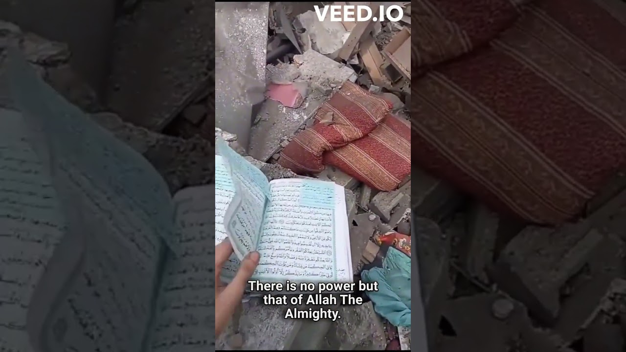 Gaza - Quran found in destroyed house