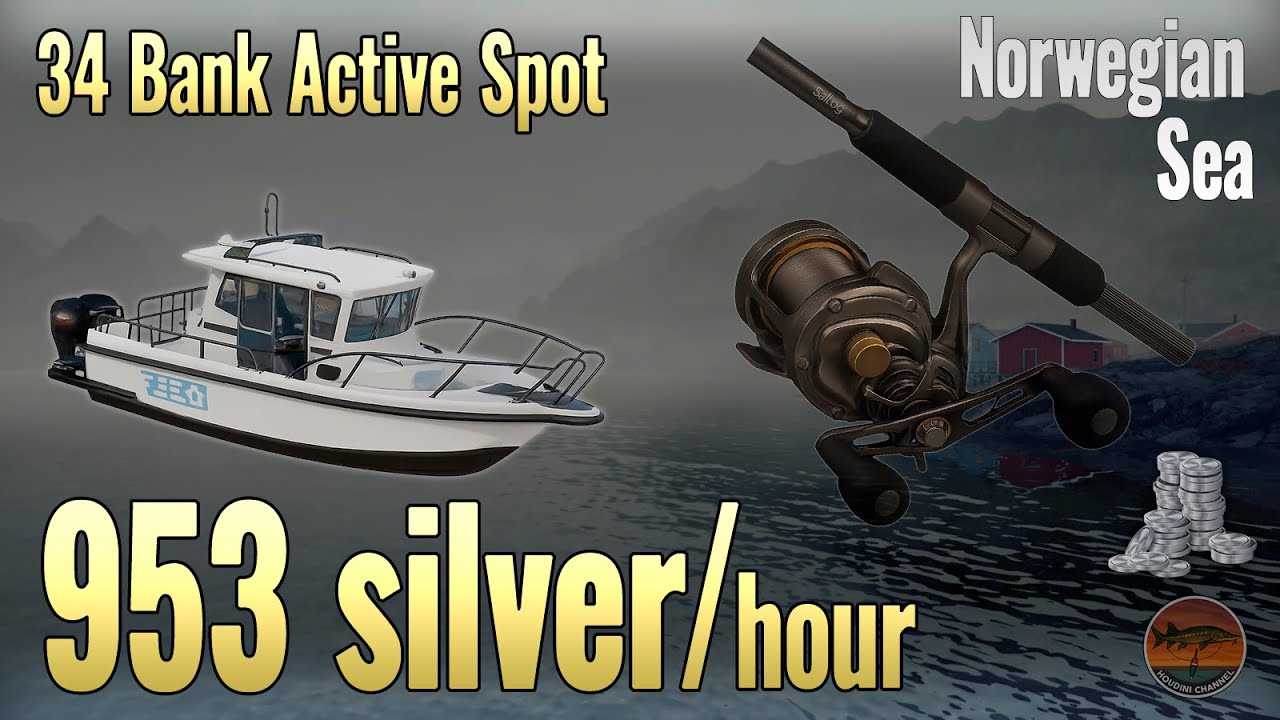 Norwegian Sea SECRET Spot 34 Bank! 🚀 HUGE Silver Farm (953 Silver/Hr) | Russian Fishing 4 Guide