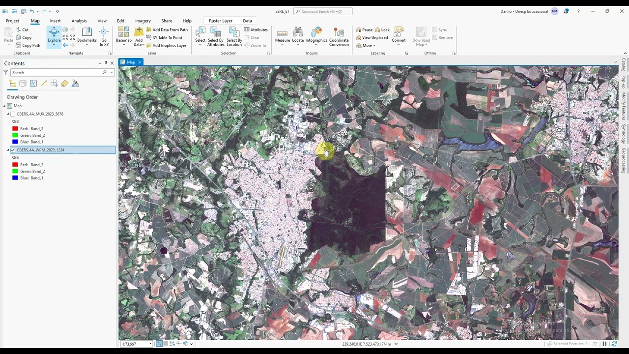Curso ArcGIS Pro - Classificação Supervisionada - Exercício 01 - Sensoriamento Remoto