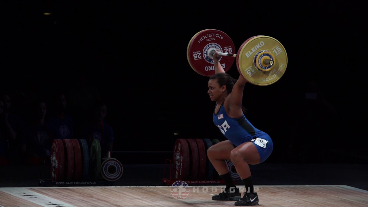 Jenny Arthur (75) - 100kg, 103kg, & 106kg Snatches @ 2015 Senior World Championships