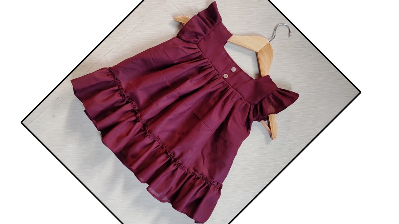 How to stich a Square yoke frock / easy way