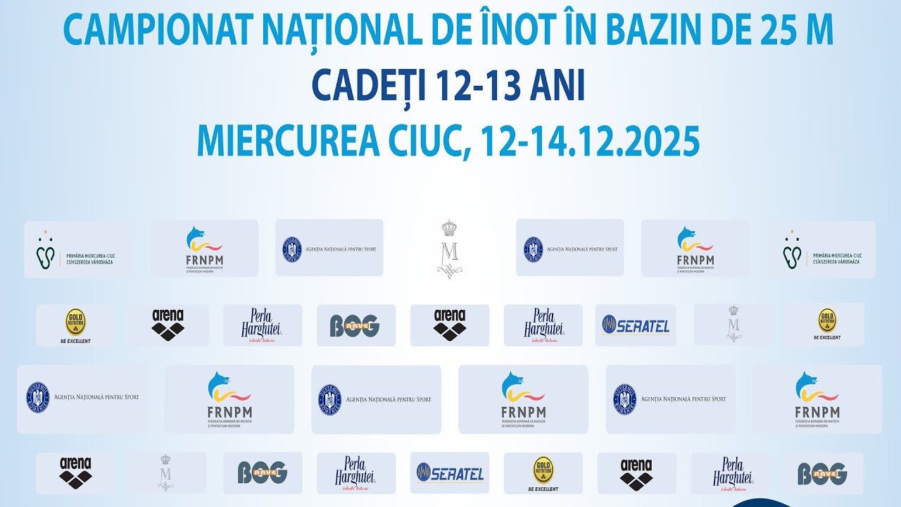 Campionat Național Cadeți 12-13 ani (25m) Reuniunea a II a