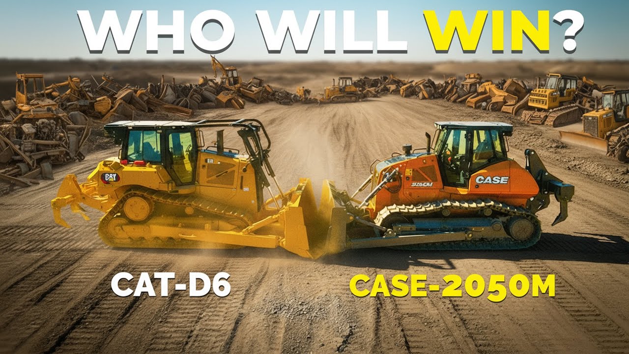Cat D6 против Case 2050M: кто победит в битве бульдозеров?