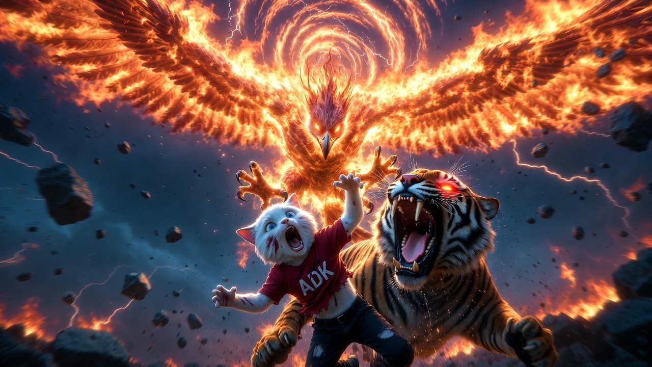Why Did a Phoenix Save This White Cat? The Truth Will Shock You 🔥🐱