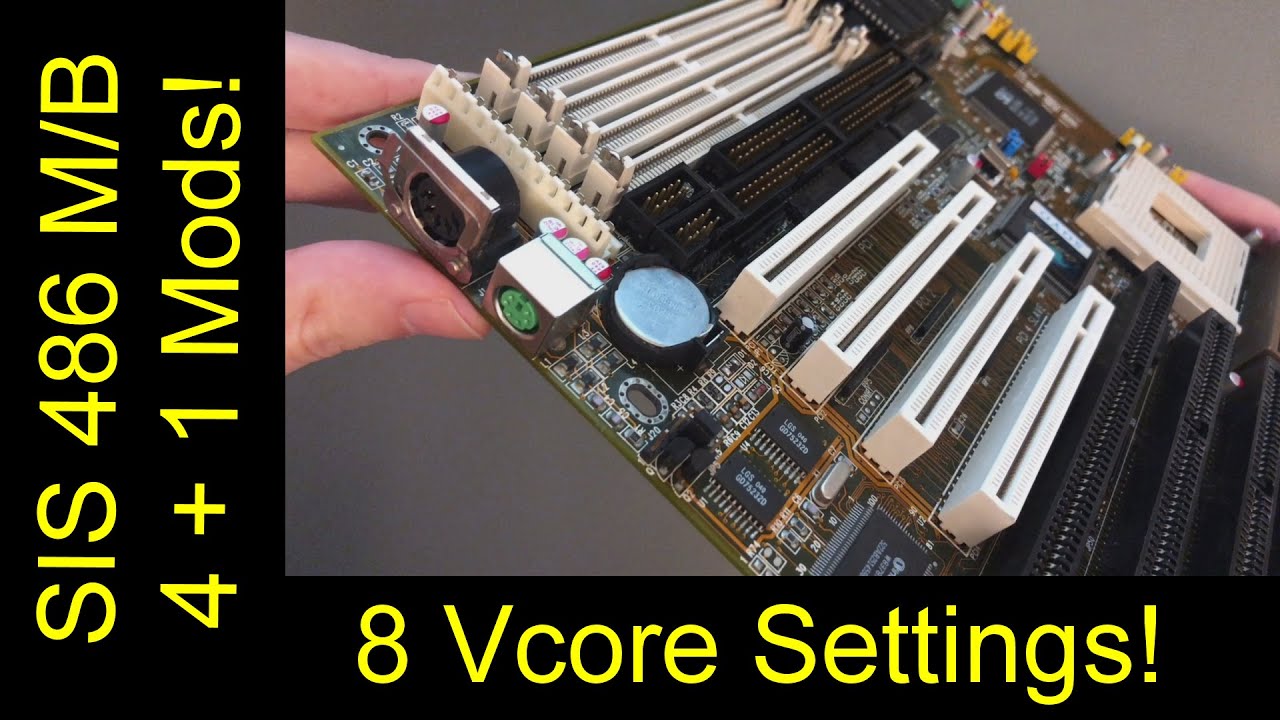 SIS 486 M/B SY-4SAW2. 4 + 1 MODS. Now with a fully configurable CPU Voltage Regulator!