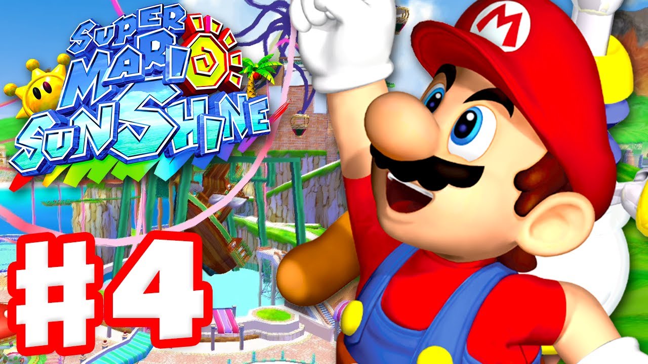 Super Mario Sunshine - Gameplay Walkthrough Part 4 - Pinna Park 100%! (Super Mario 3D All Stars)