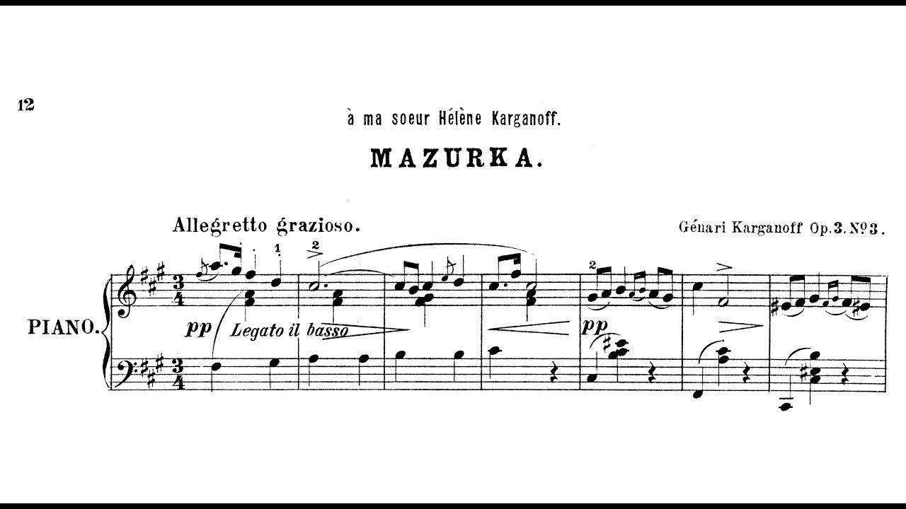 Genary Korganov | Mazurka, Op.3/3