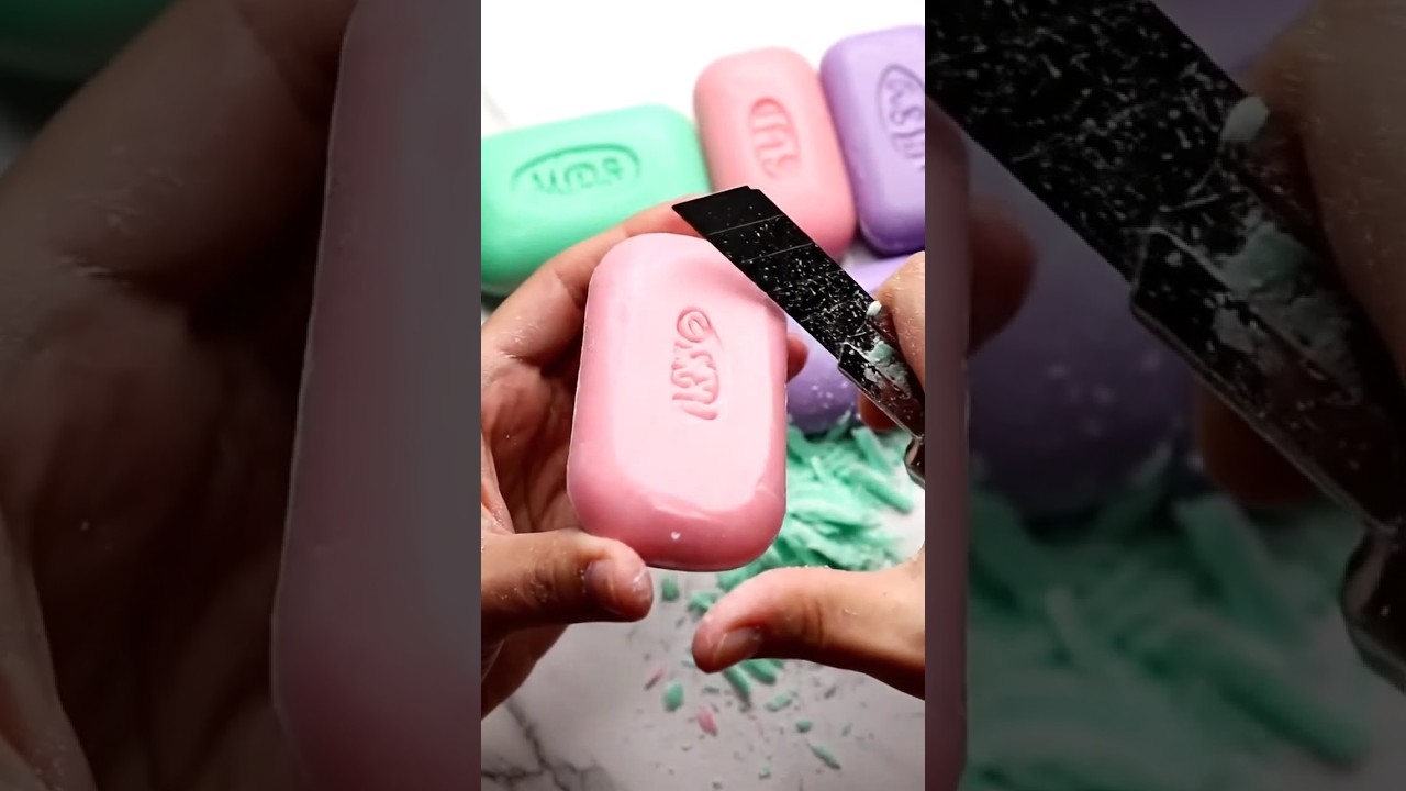 🎧🧼🎨 CUTTING SOAP COLOUR CHANGE UNIQUE TRENDING 
