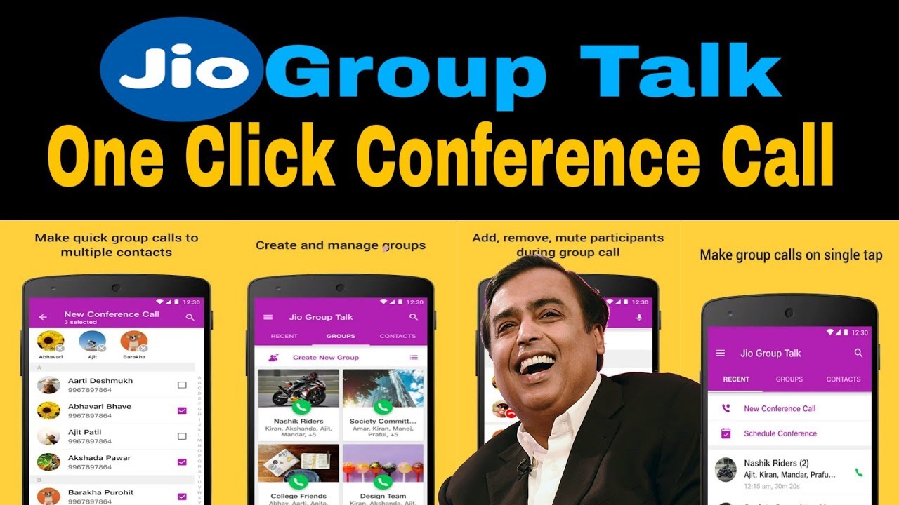 Jio Group Talk | One Click Free Conference Call | एक क्लिक कॉन्फ्रेंस कॉल करें