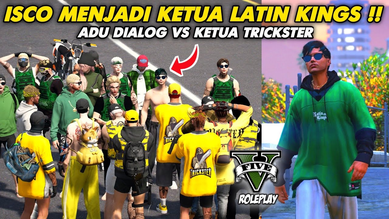ISCO MENJADI KETUA LATIN KINGS !! ADU DIALOG PANAS DENGAN KETUA TRICKSTER !! GTA V ROLEPLAY