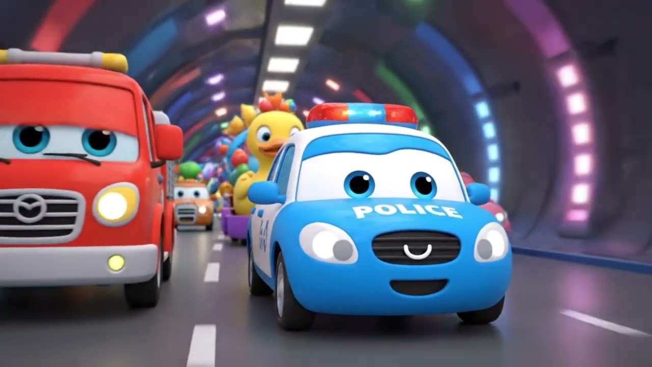 Police Cars Rescue Friends | Fun Cartoon Song for Kids | 3D Animation Video