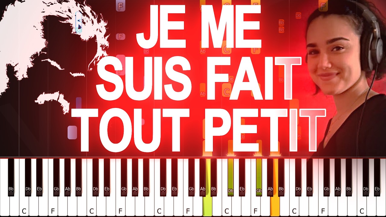Georges Brassens - Je me suis fait tout petit (Lilya version) | Synthesia Piano Tutorial