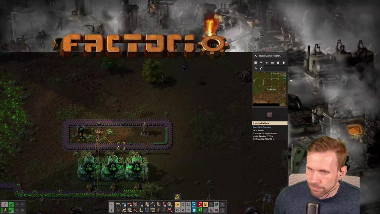 Heute in Factorio: Stahlträger hochfahren und Akkumulatoren bauen