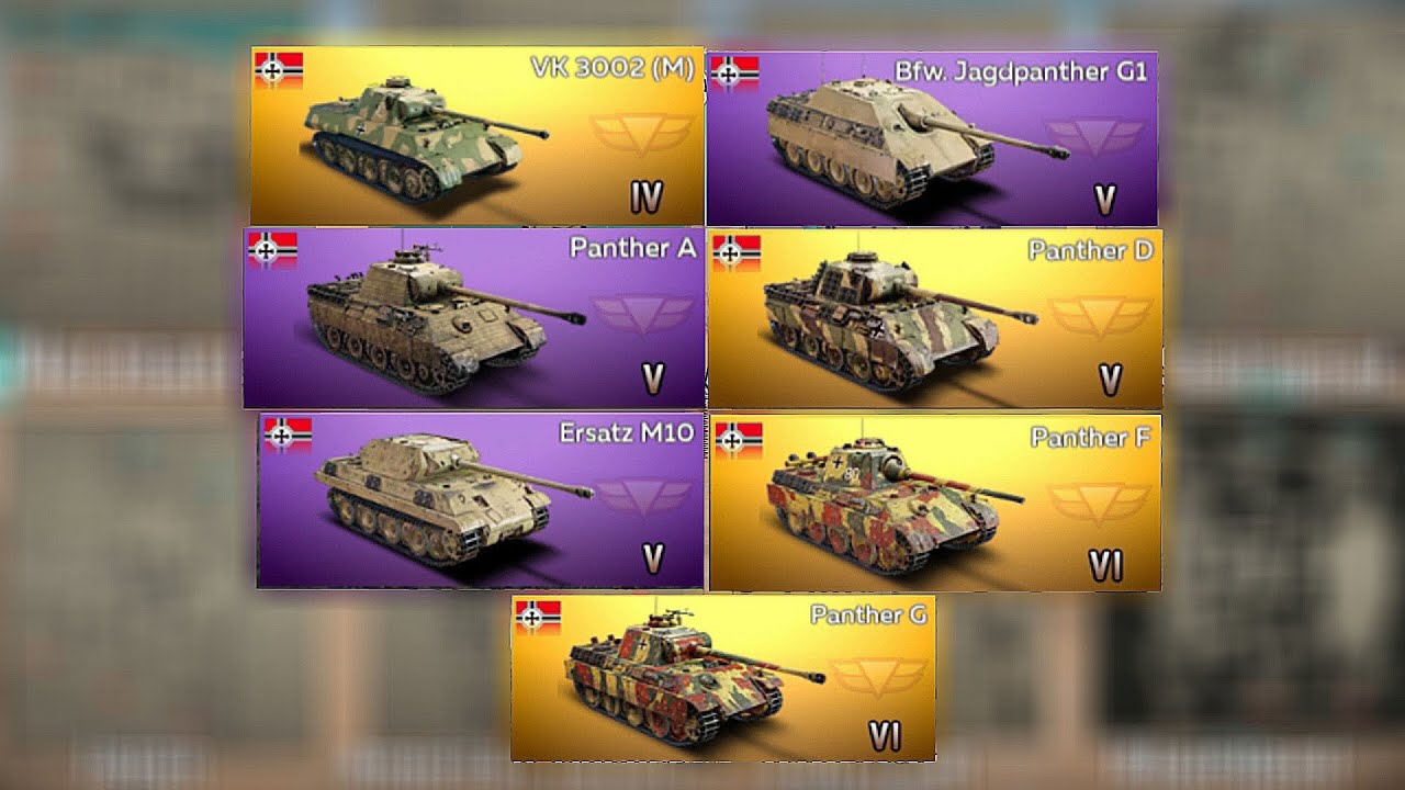 All Panther in War Thunder Mobile