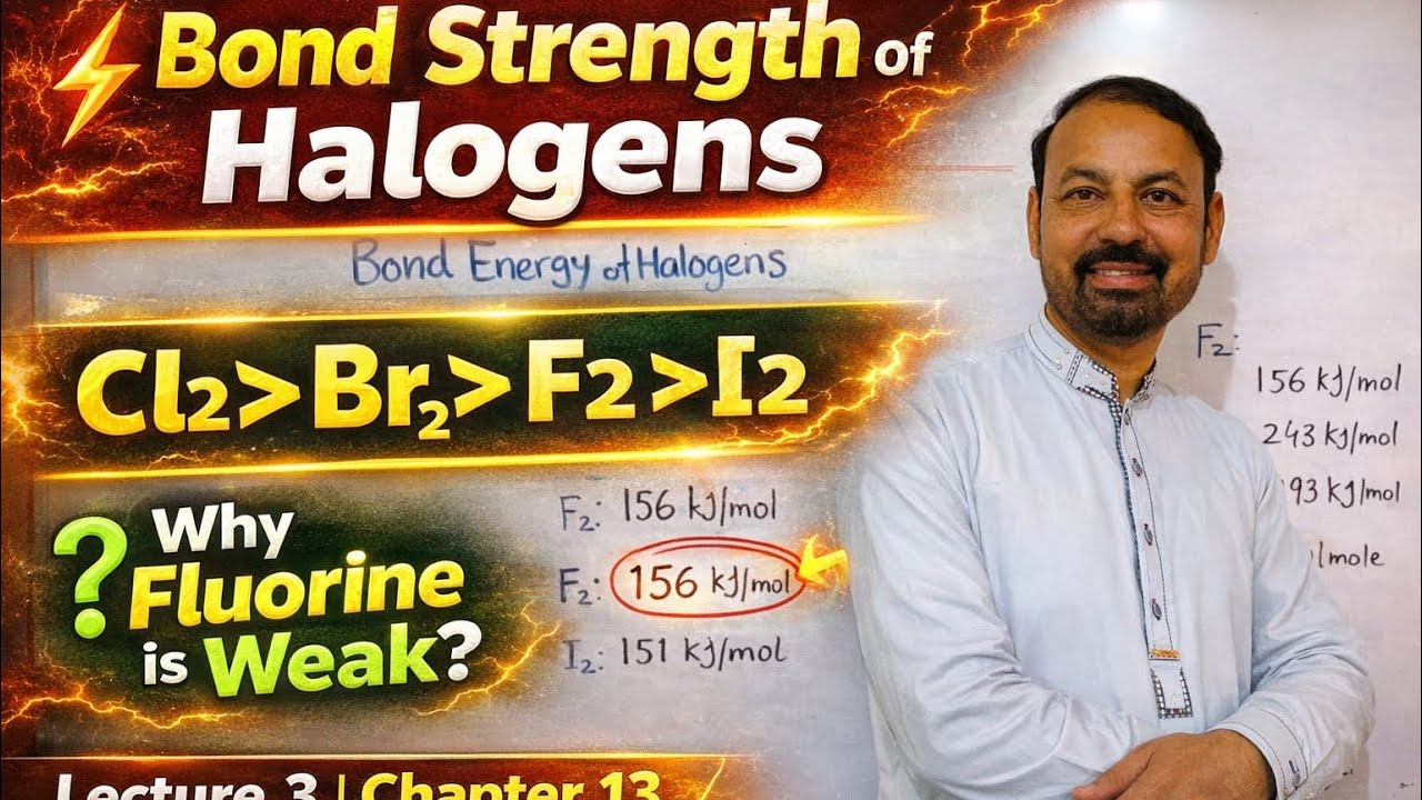 Bond Strength of Halogens | Chapter 13 | Chemistry 11th Class | Lecture 3Bond Energy Trend