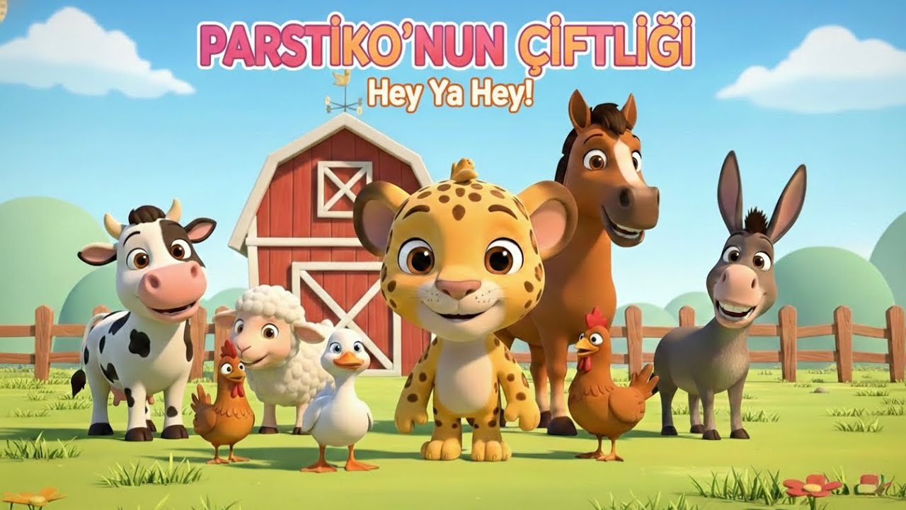 Parstiko’nun Çiftliği 🐆🚜 | Hey Ya Hey Çocuk Şarkısı | Çiftlik Hayvanları Şarkısı 🎵