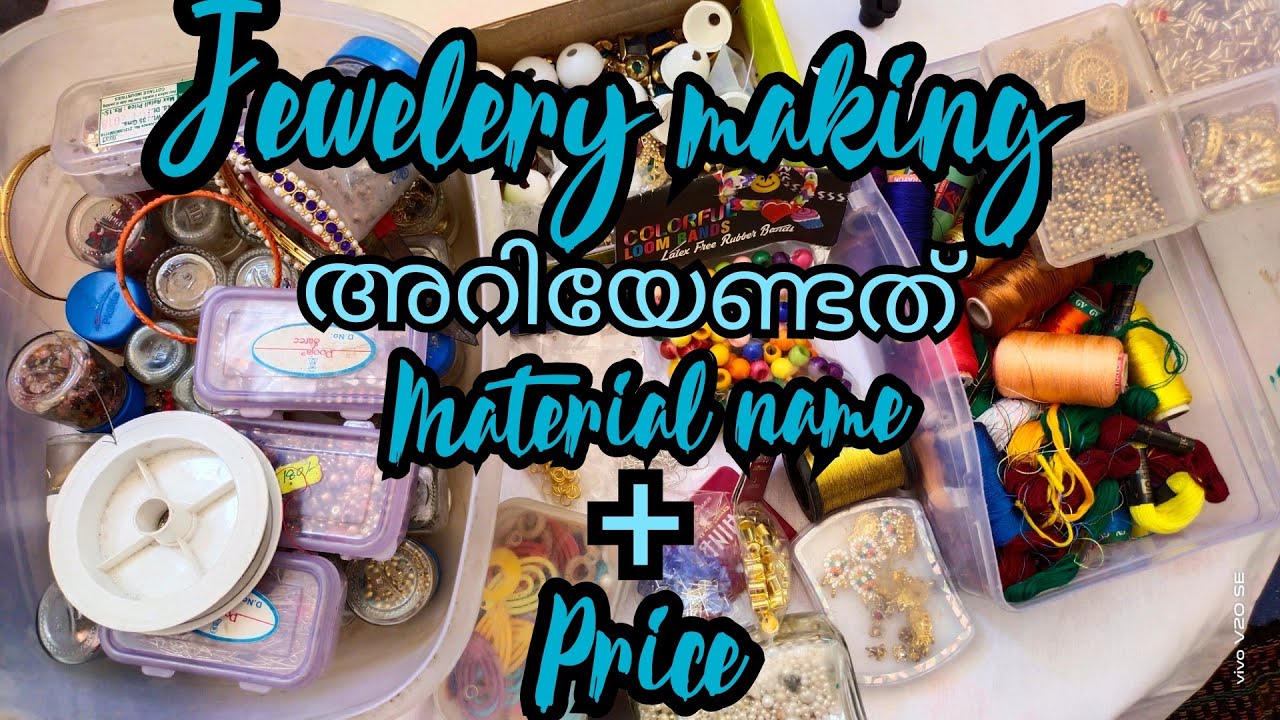 Basic jewelery making materials/name and price of  jewelery making material/shruthi's world
