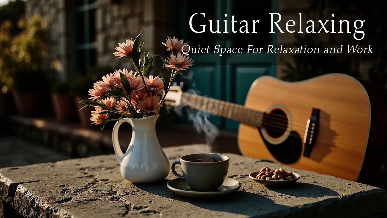 Relaxing Acoustic Guitar at Night 🌙 Cozy Fireplace Ambience & Soft Warm Lights (2 Hours)