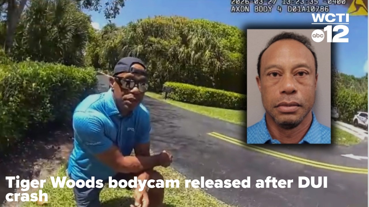 Tiger Woods bodycam released after DUI crash