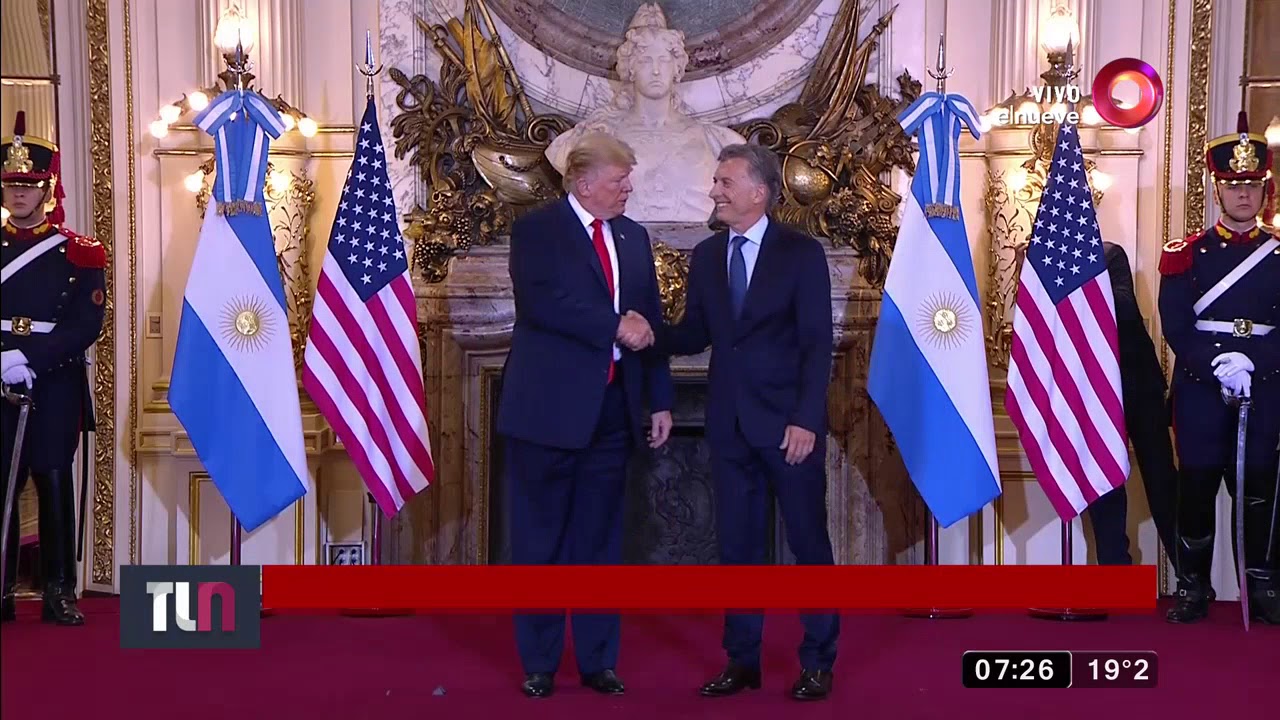 Mauricio Macri recibió a Donald Trump en la Casa Rosada