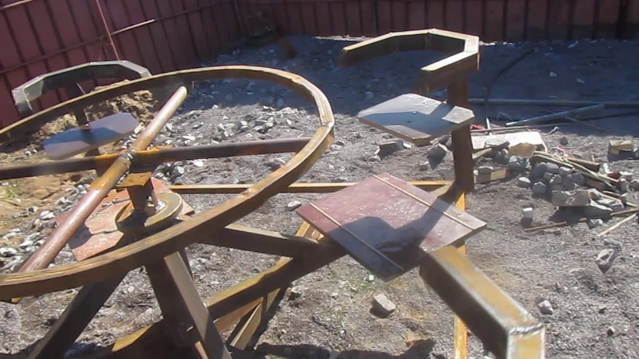 чертёж разборной карусели для детей без токарных работ своими руками часть 1
