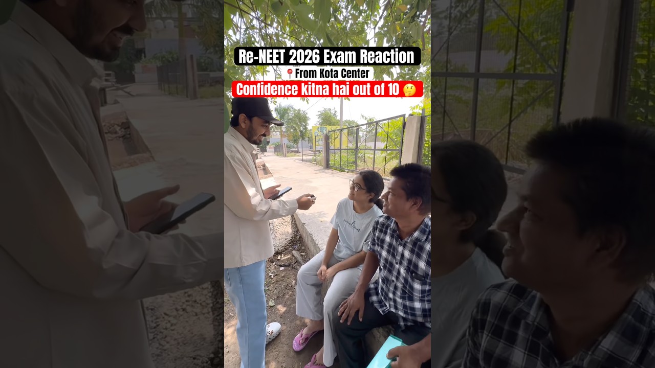 Re-NEET 2026 Exam Reaction from Kota Center | Kitna Confidence hai out of 10? 🤔 | #neet #reneet