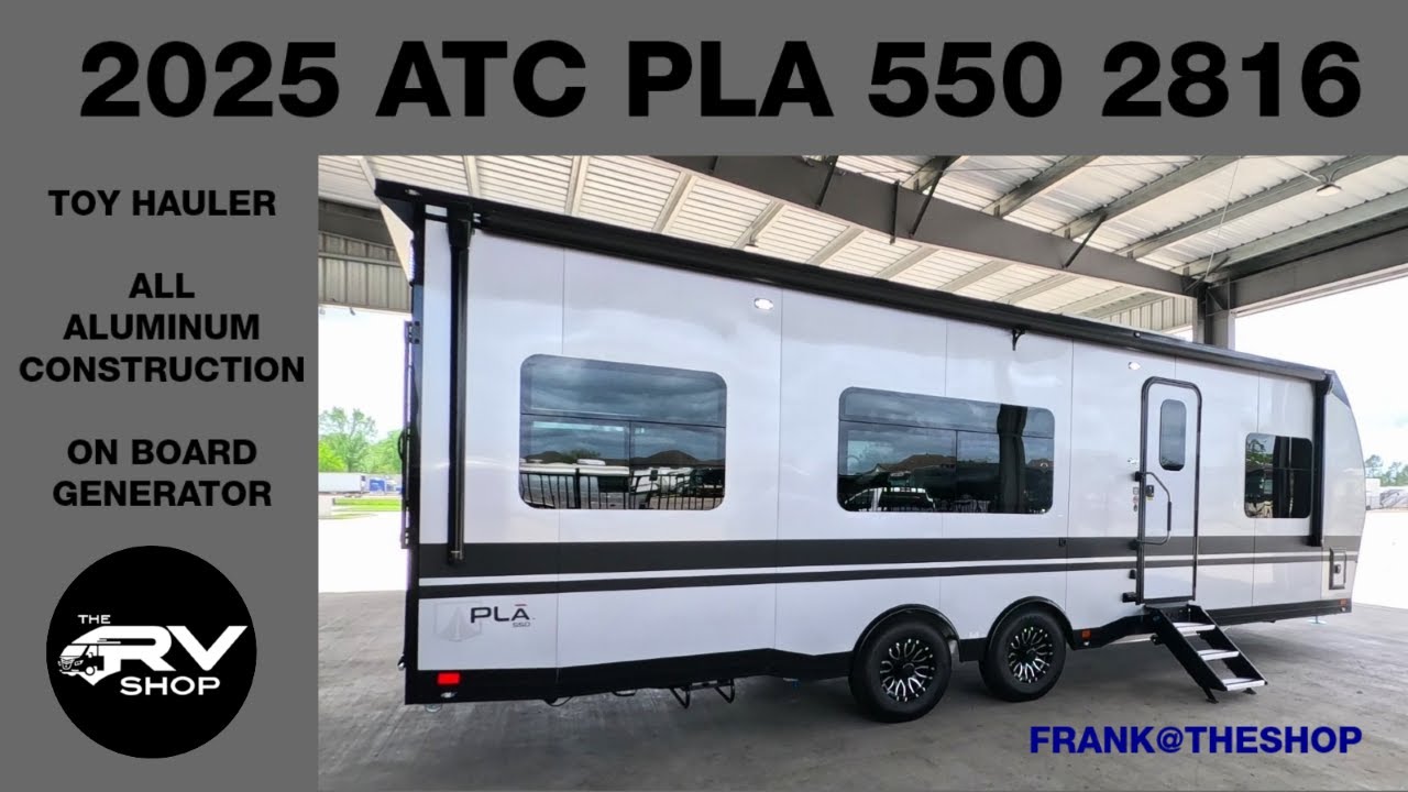 2025 ATC PLA 550 2816 | 34 FT TOY HAULER TRAVEL TRAILER with GENERATOR | ALL ALUMINUM CONSTRUCTION