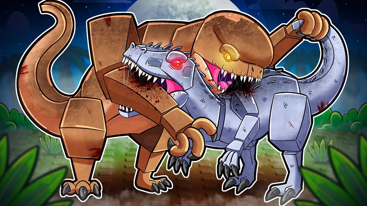 DISTORTUS vs INDOMINOUS in DINOSAUR SIMULATOR! (New D-REX Morph)