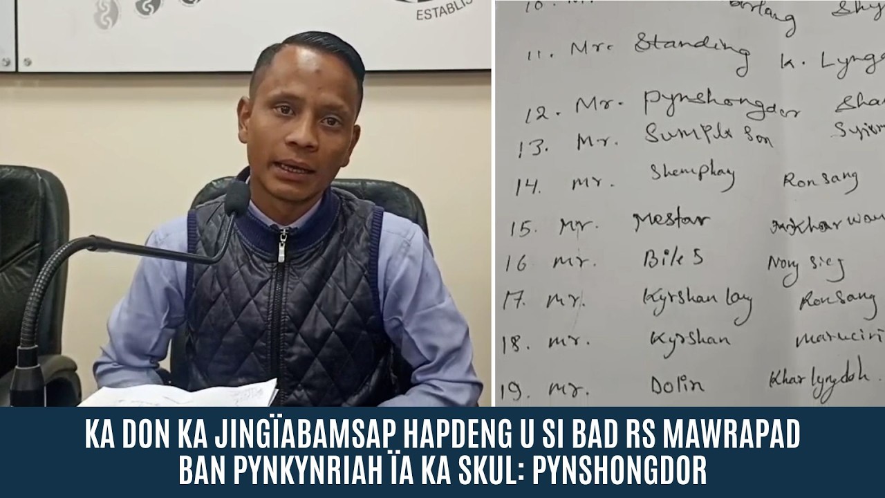 KA DON KA JINGÏABAMSAP HAPDENG U SI BAD RS MAWRAPAD BAN PYNKYNRIAH ÏA KA SKUL: PYNSHONGDOR