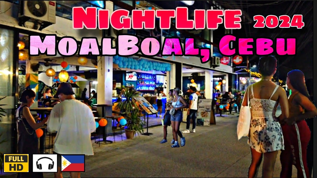 [2024] NIGHTLIFE in MOALBOAL CEBU 🇵🇭 | Bars and Restaurants in Panagsama Beach #moalboalcebu  #beach