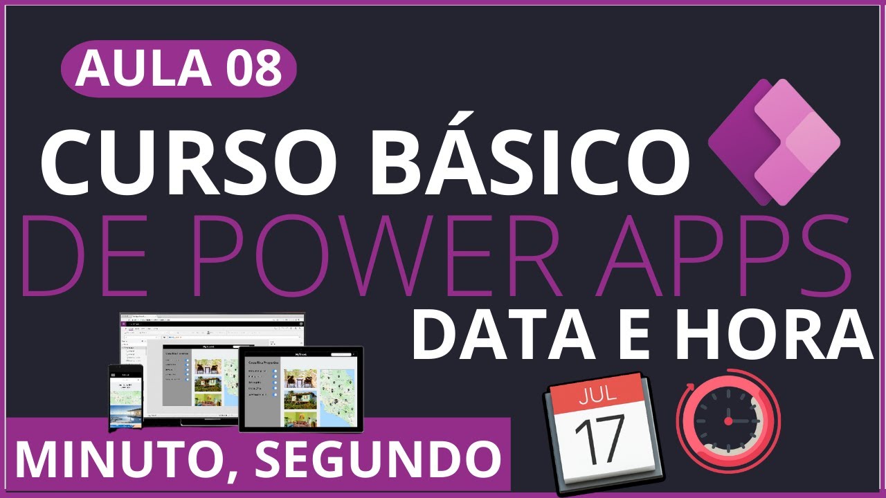 Power Apps extrair Data, Horas, Minutos, Segundo de Horario, Como usar o Now no Power Apps