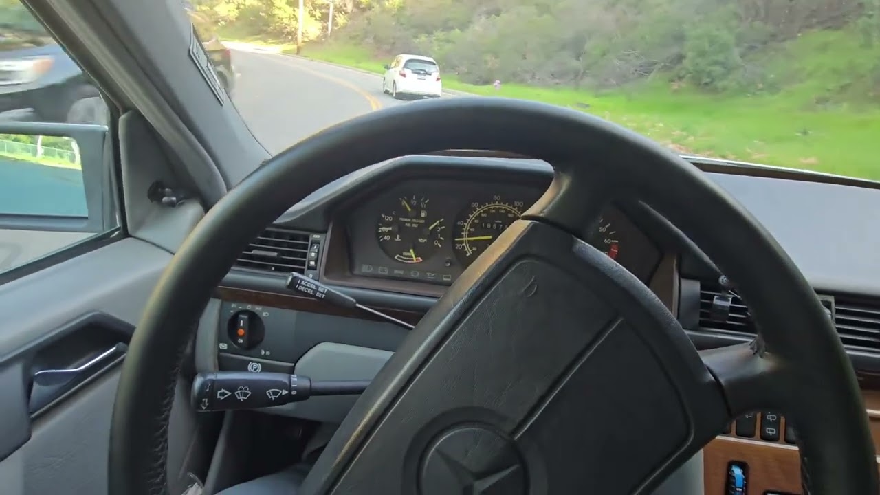 1990 mercedes benz 300 te test drive. Streets and freeway.