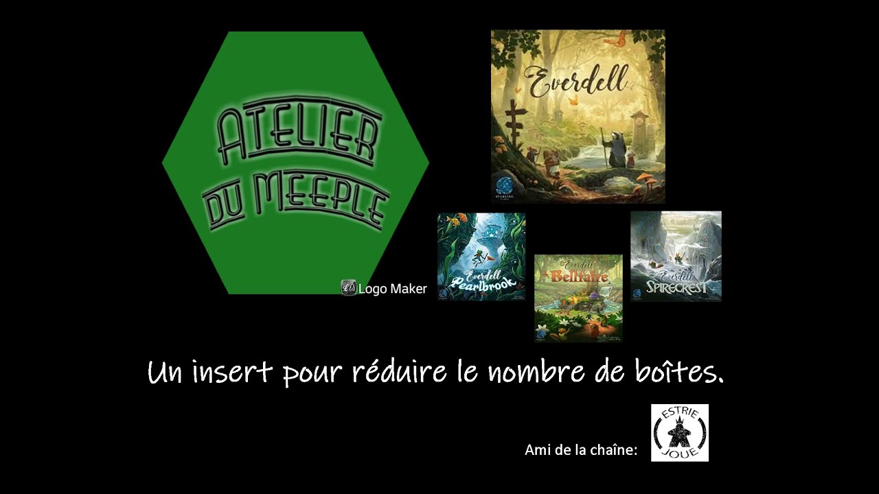 Atelier Meeple, un «insert» pour Everdell et ses 3 extensions.