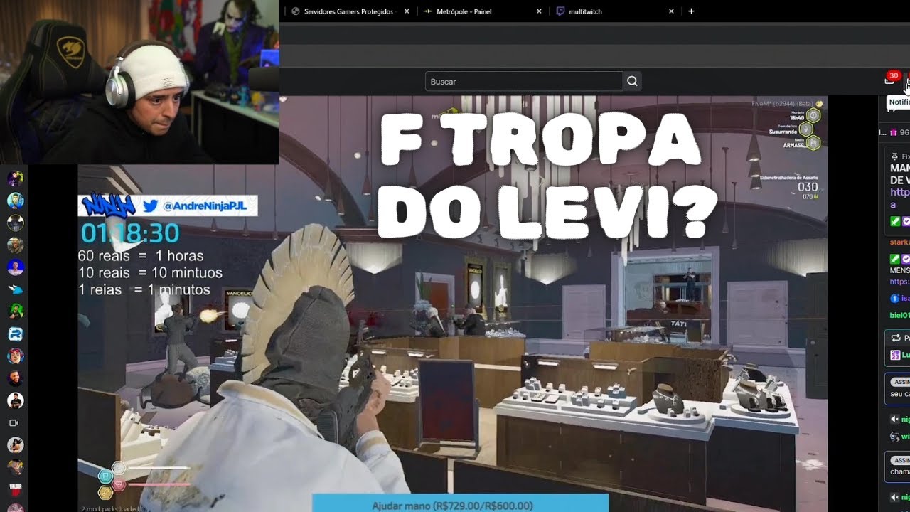 CORINGA REAGINDO A JOALHERIA! F TROPA DO LEVI?