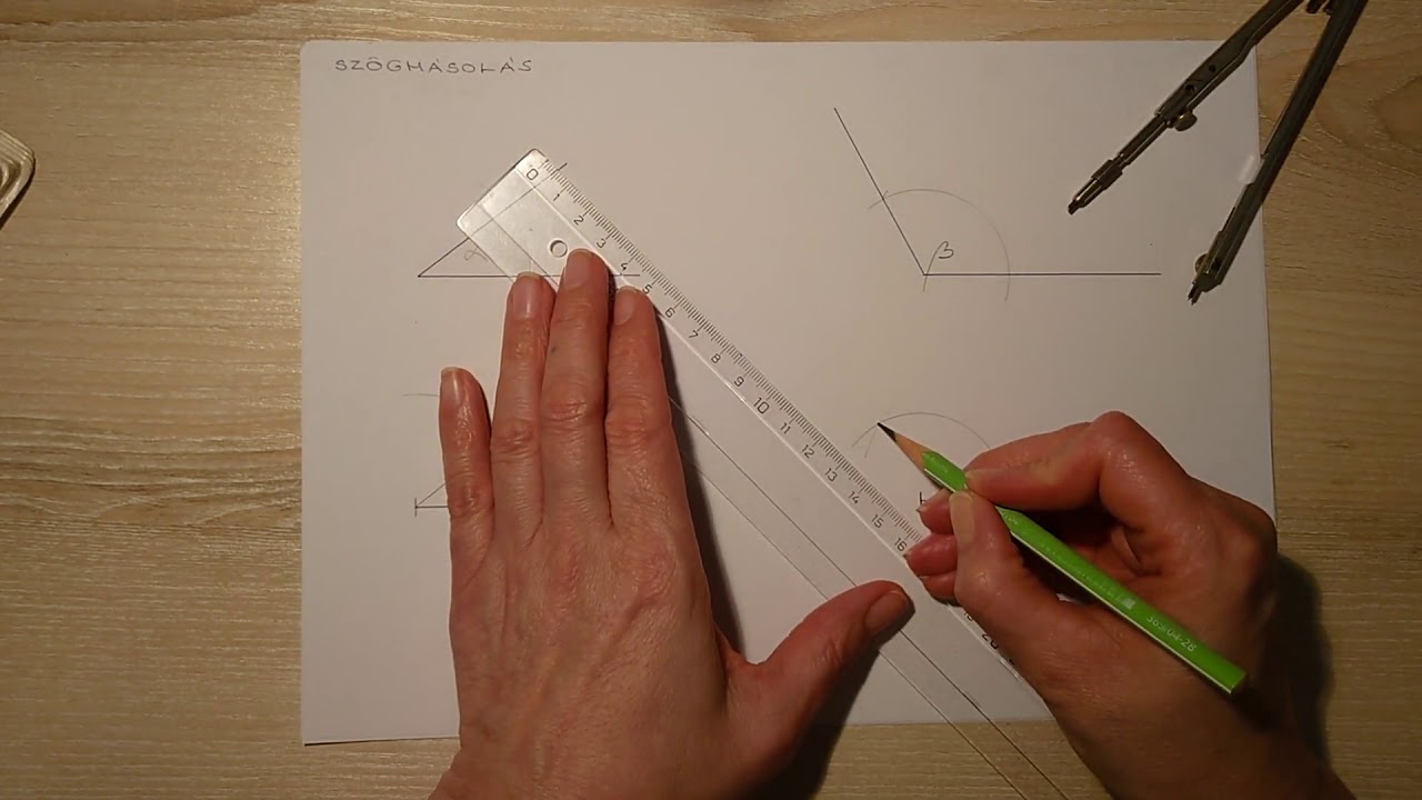 Szögfelezés, szögmásolás, szögszerkesztés