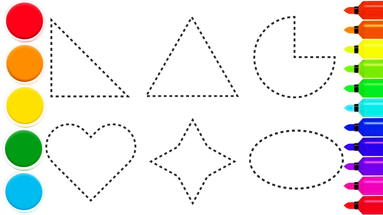 Easy 2D Shapes Drawing for Beginners | Step by Step Tutorial
