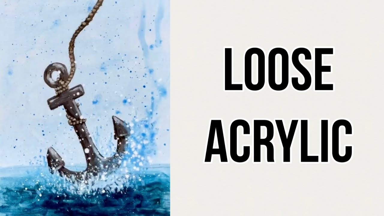 Learn to paint splashing water with FREE traceable #acrylicpainting