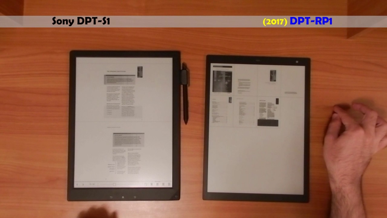 Sony Digital Paper (DPT-S1) vs  DPT-RP1 (Digital Paper 2nd Generation) Comparison Review Part 3