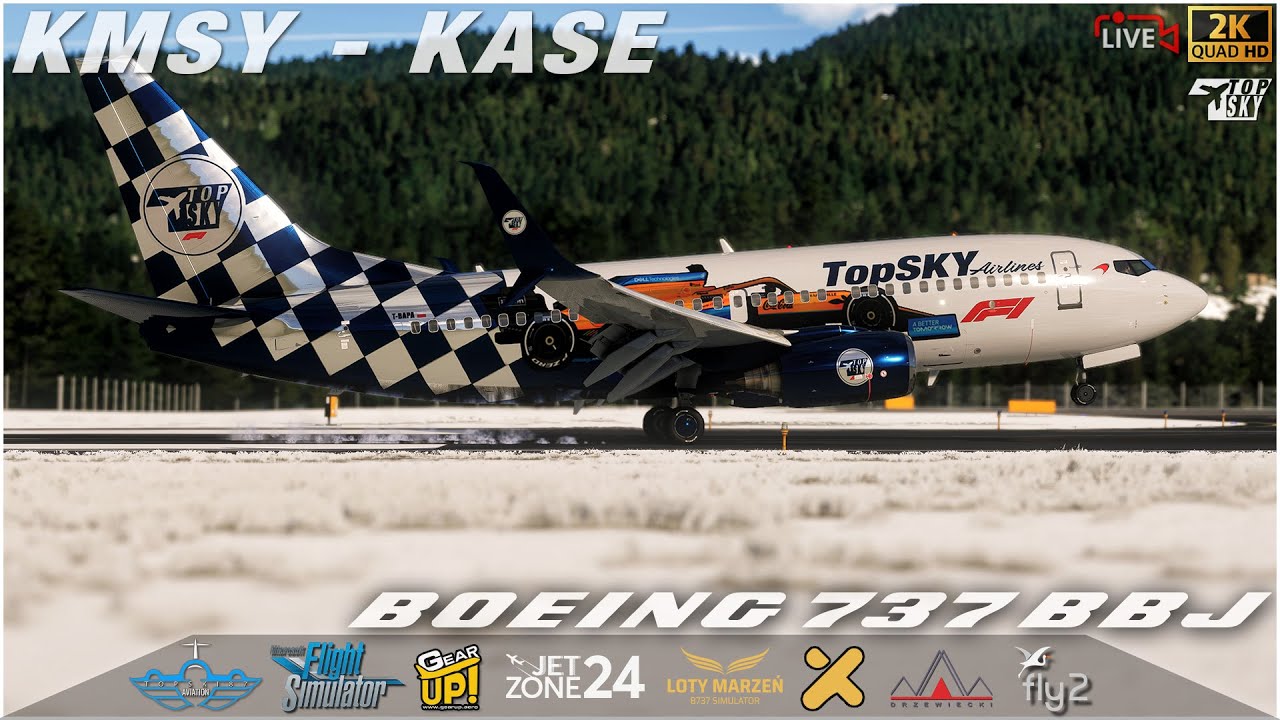 🔴BOEING 737 BBJ | New Orleans KMSY - KASE Aspen | VATSIM + Newsky | MSFS