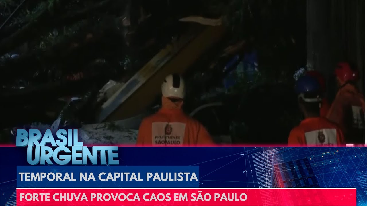 Forte chuva provoca caos em São Paulo | Brasil Urgente