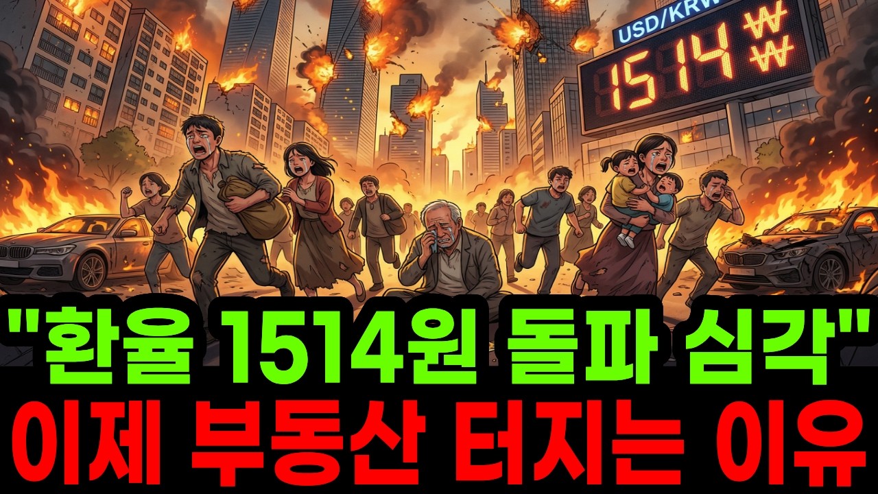 &ldquo;달러환율 1514원돌파 대한민국 심각하다&rdquo; 이제부터 부동산이 터지는 이유